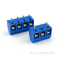 Type de vis de tangage de 5,0 mm PCB Bloc de borne en ligne bleu